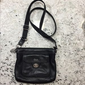 Coach Black Leather Crossbody Purse